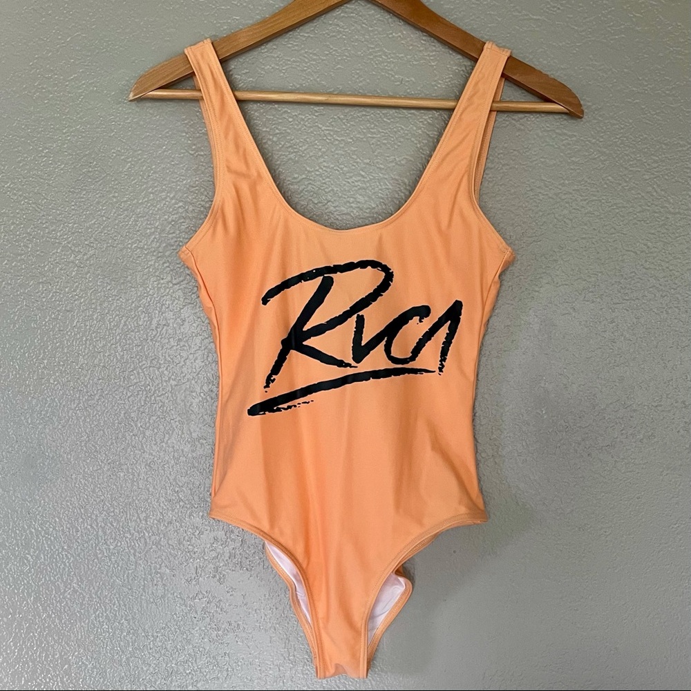 RVCA One Piece Retro Swimsuit Scoop Back Small